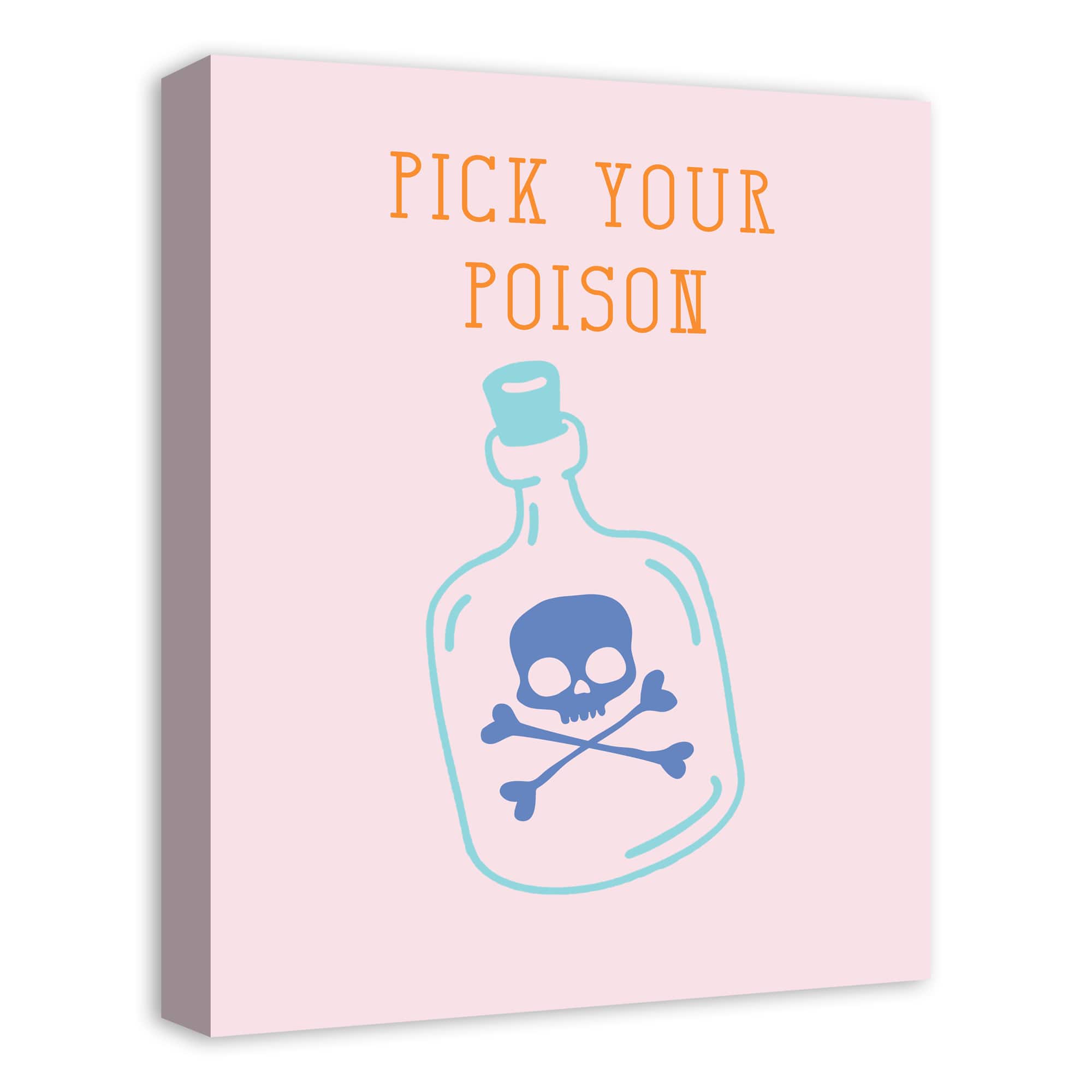 Pick Your Poison Bottle Canvas Wall Art